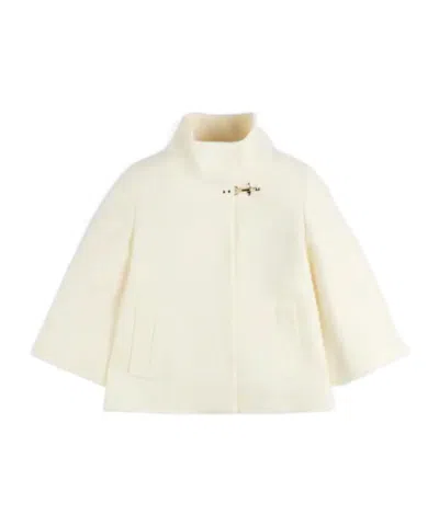 Fay Cape In Wool Fabric In Gray