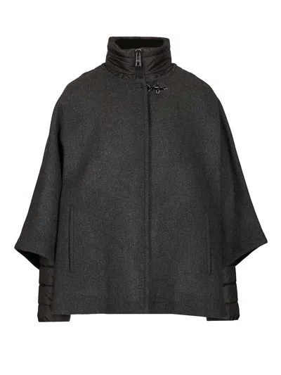 FAY CAPPETTA DOUBLE, STACC. TRAP. RIGHE COATS GREY