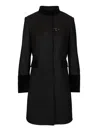 Fay Cappotto Monopetto Con Un Gancio Coats Black In Black