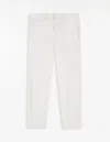 Fay Belt-loop Casual Pants In White