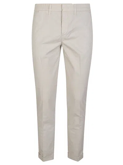 Fay Capri Classic Stretch Cotton Cropped Pants In Gray