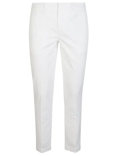 Fay Capri Classic Stretch Cotton Cropped Pants In Red