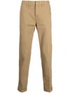 Fay Capri Tinto Capo Pressed-crease Tapered Trousers In Beige