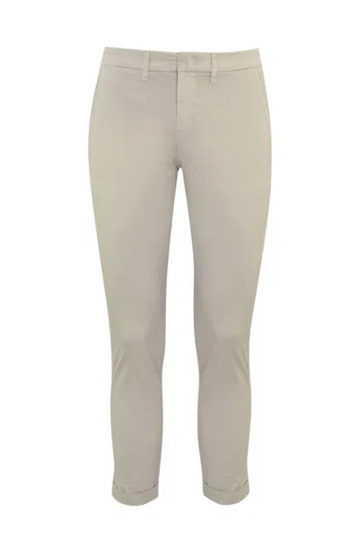 Fay Capri Trousers With Turn-up In Beige