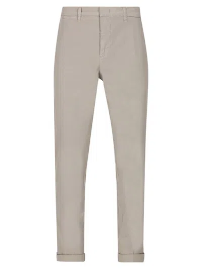 Fay Capri Trousers With Turn-up In Gray