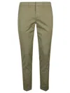 Fay Capri Trousers With Turn-up In Green