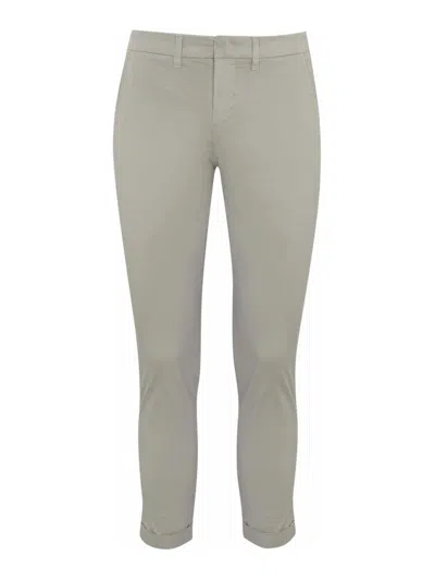 Fay Capri Trousers With Turn-up In Grey