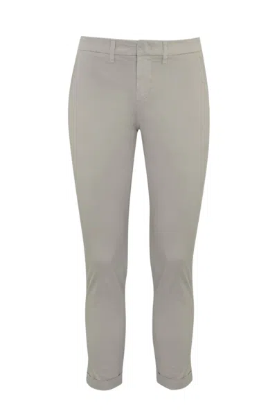 Fay Capri Trousers With Turn-up In Grigio