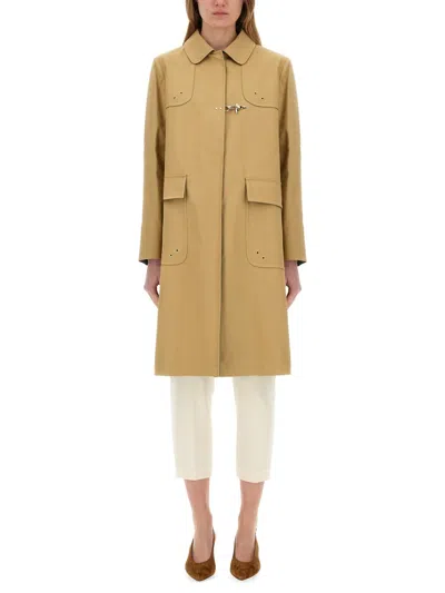 Fay Car Coat Coat In Brown
