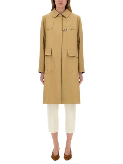 FAY STRETCH GABARDINE CAR COAT