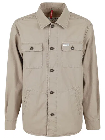 Fay Beige Cotton Shirt Jacket Jacket