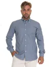Fay Brown Blue Check Shirt In Blue
