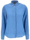 Fay Chambray Shirt In Blue