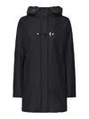 Fay Toggle Nylon Jacket In Blue