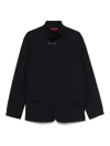 Fay Stretch Nylon Jacket With Metal Clasp Detail In Azul Oscuro