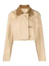 Fay Beige Cropped Jacket In Beige