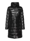 Fay Long Urban Hook And Loop Down Jacket In Black