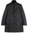 Fay Charcoal Grey Layered Wool-cashmere Jacket