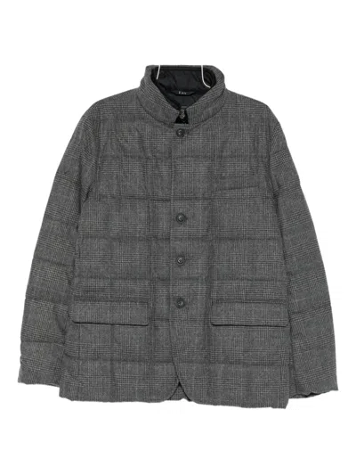 FAY CHECKED FLAP-POCKET COAT