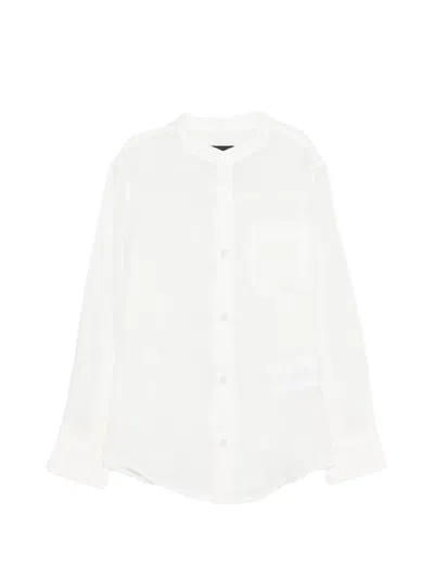 Fay Kids' Chest-pocket Shirt In White
