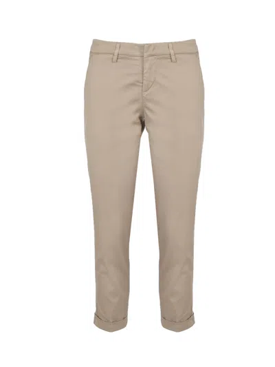 Fay Chino Trousers In Cotton In Beige