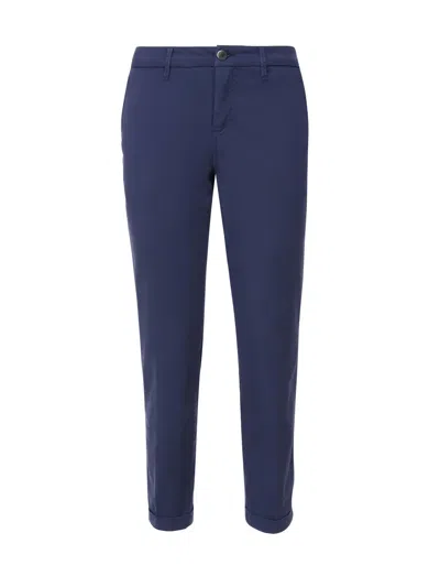Fay Chino Trousers In Cotton In Blue