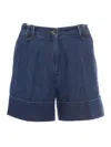 Fay Bermuda Shorts High Waist In Blue