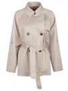 Fay Trench Coat In Technical Poplin In Carne Medio
