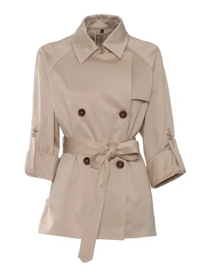 Fay City Trench Corto + Ganci Manica In Neutral