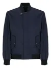 Fay Bomber Style Hooded Short Jackets In Blue