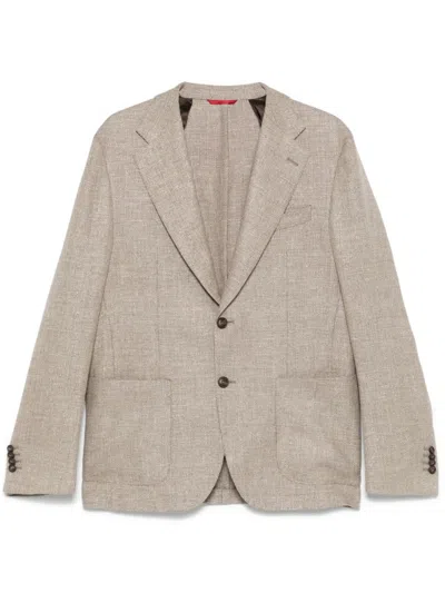 Fay Classic Beige Jacket In Brown