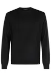 Fay Classic Black Crew Neck Sweater In Black