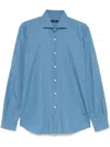 Fay Chambray Shirt In Blue
