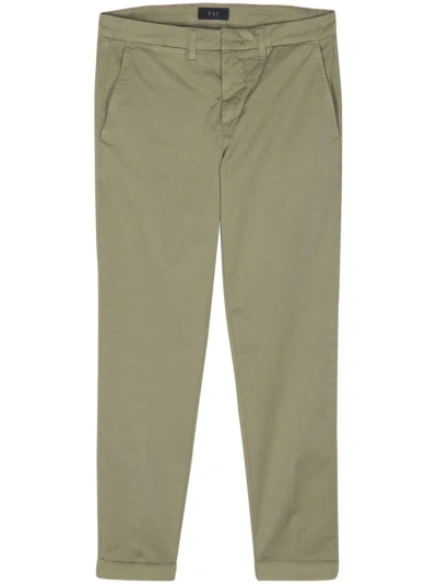 Fay Capri Straight-leg Trousers In Green