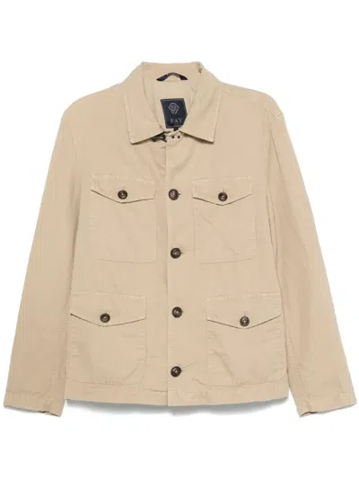 Fay Hemdjacke Mit Klassischem Kragen In Nude
