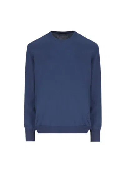 Fay Classic Crewneck Sweatshirt In Deep Blue