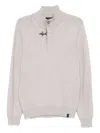 Fay Regular-fit. Fin. 5 Maglia In Lana Rasata Con Gancio. Sweater In White