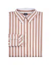 Fay Classic Striped Long-sleeve Shirt With Wing Collar In Brown