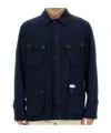 Fay Patch-pocket Shirt Jacket In Black