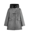 Fay Classic Tweed Coat In Gray
