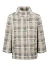 Fay Lined Cape With Hook In Beige