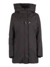 Fay Double-breasted Toggle Coat With Detachable Front Panel In Black