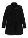 Fay Tailored Jacket With High Collar In Black