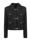 Fay Elegant 3-hook Wool Jacket For Women In Black