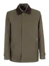 Fay Double-breasted Cotton-blend Blazer With Structured Silhouette In Brown