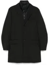 Fay Double-breasted Stand-up Collar Padded Coat In Black