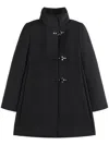 Fay Romantic Coat In Black In Soft Wool Blend Fabric In Black