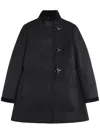 Fay Romantic Coat In Black In Soft Wool Blend Fabric In Black