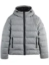 Fay Double-front Hooded Padded Jacket In Gray