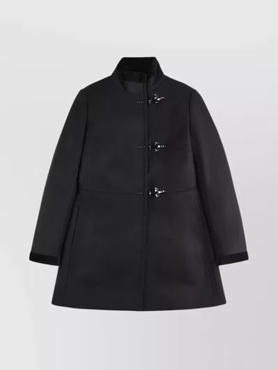 Fay Coat Collar Side Pockets In Black